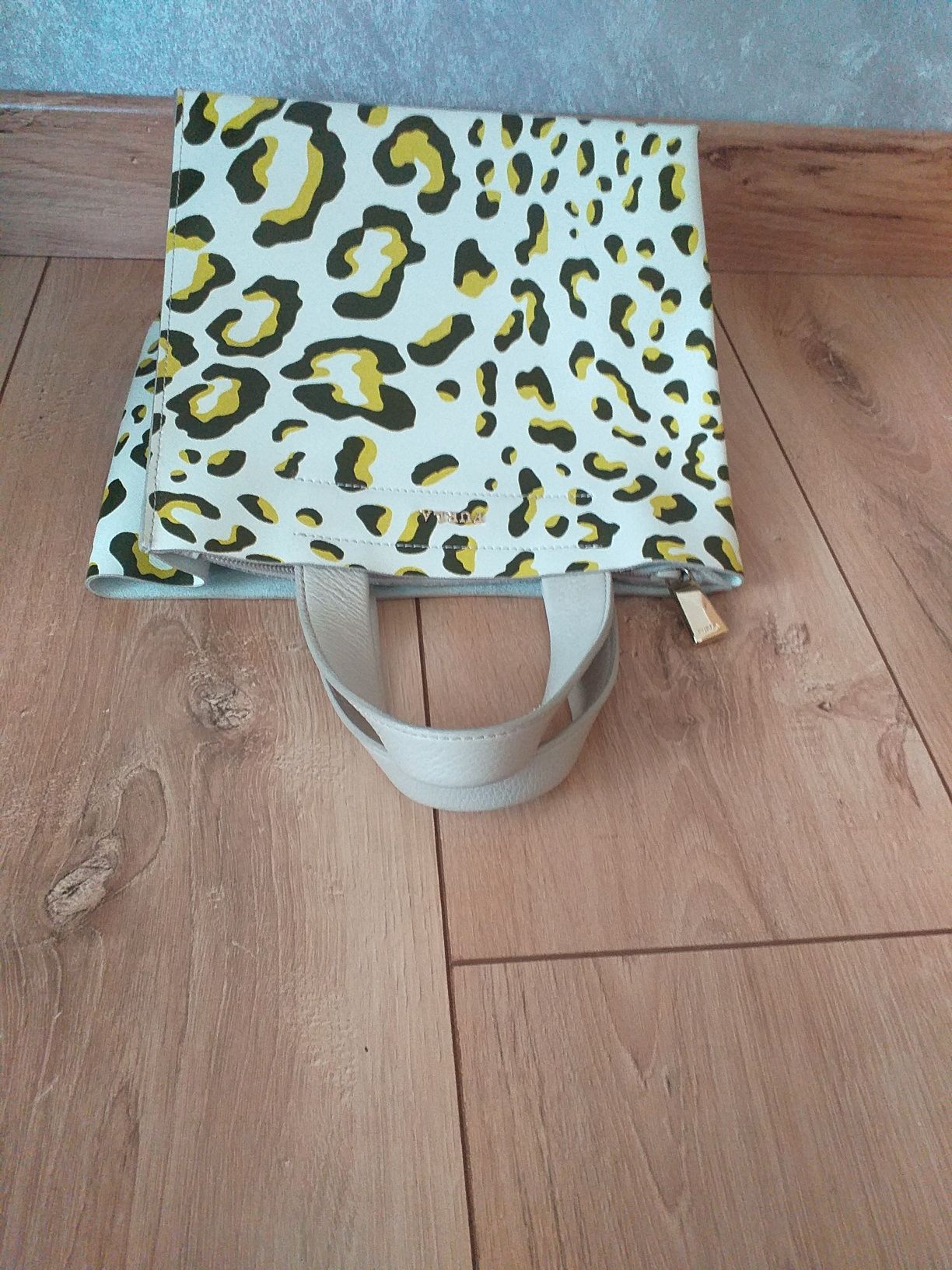 FURLA MAŁA Divide It small oryginalna skóra naturalna saffiano torebka