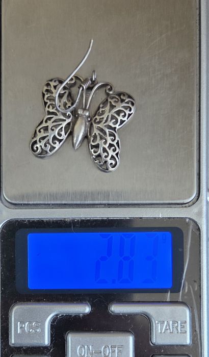 Сережка серебряная "Бабочка"