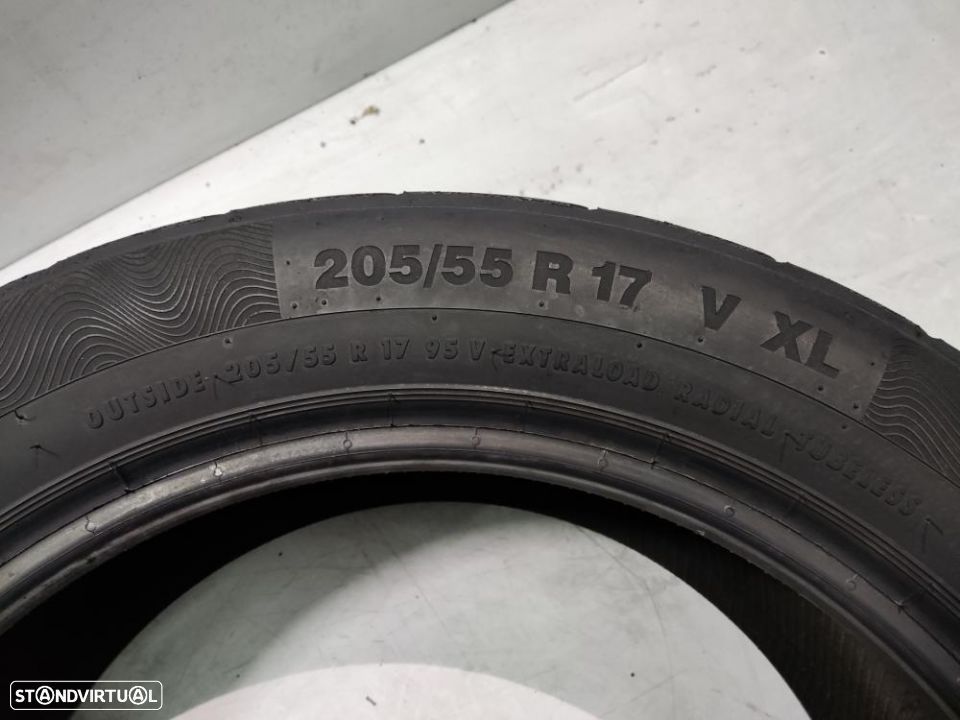 2 pneus semi novos 205-55r17 continental - oferte dos portes 100 EUROS