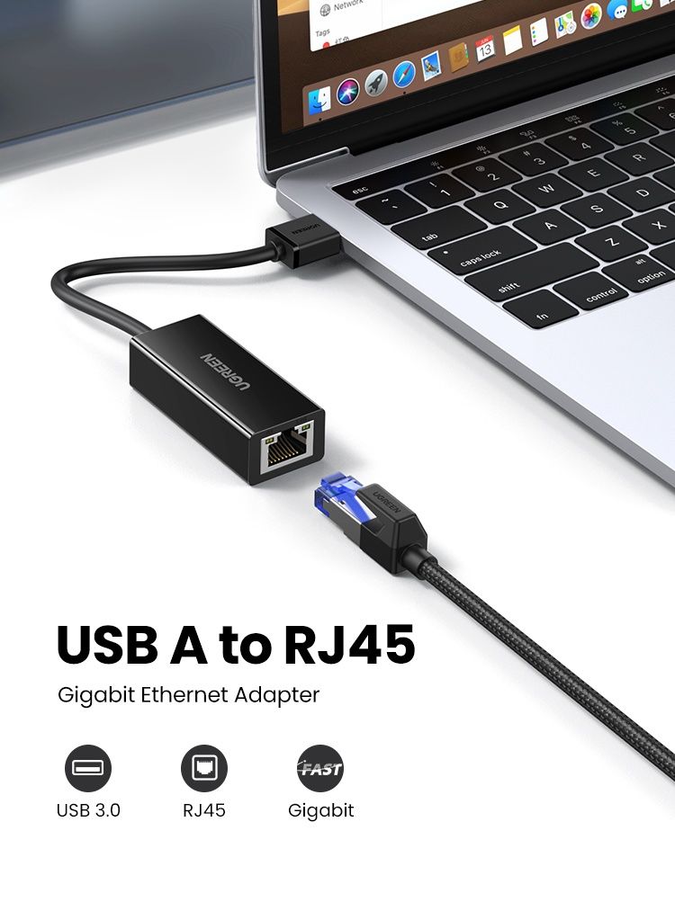 Ugreen Gigabit Ethernet adapter USB 3.0 to RJ-45  1000Mbps CR111