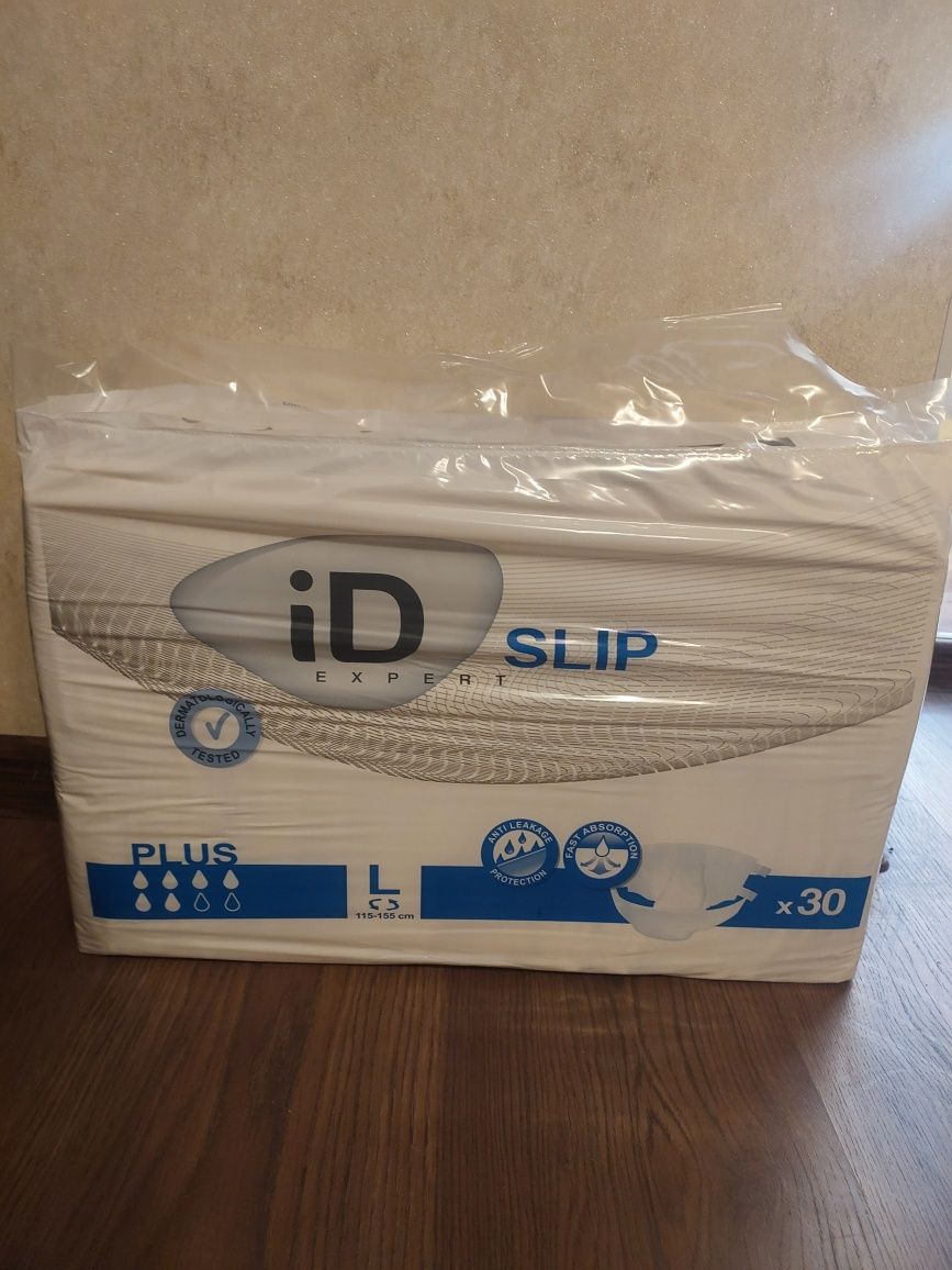 Подгузники для взрослых "ID SLIP" Plus L ,30 шт. 115-155 см.+Подарок