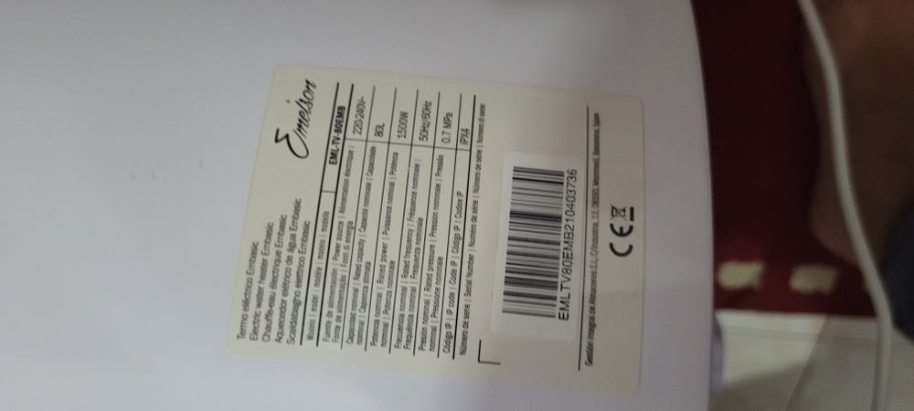 Termoacumulador emelson 80L