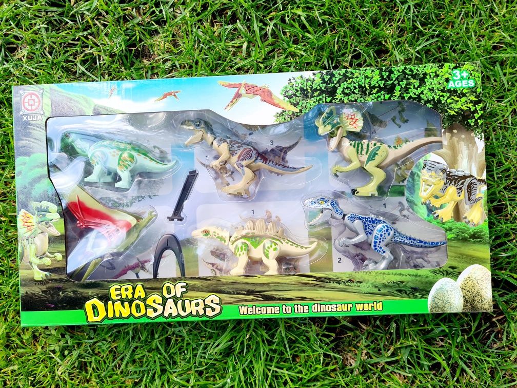 Nowy zestaw figurek klocki Dinozaury - zabawki