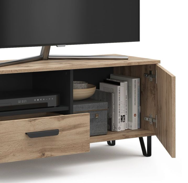 Szafka pod telewizor lowboard szuflada drzwiczki brązowa Vicco