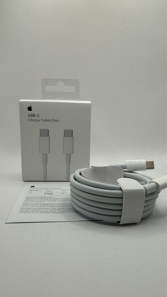 Kabel Type C - Type C 100 W 2 M Bialy Iphone /Macbook/Ipad