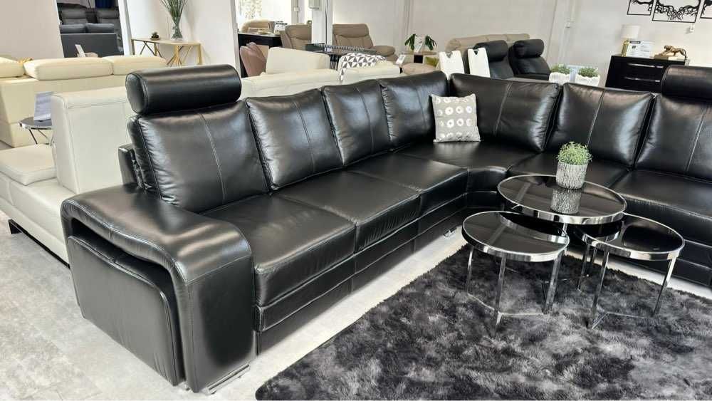 Narożnik Enzo 316cm x 260cm -  100% skóra. Dostępny od zaraz!