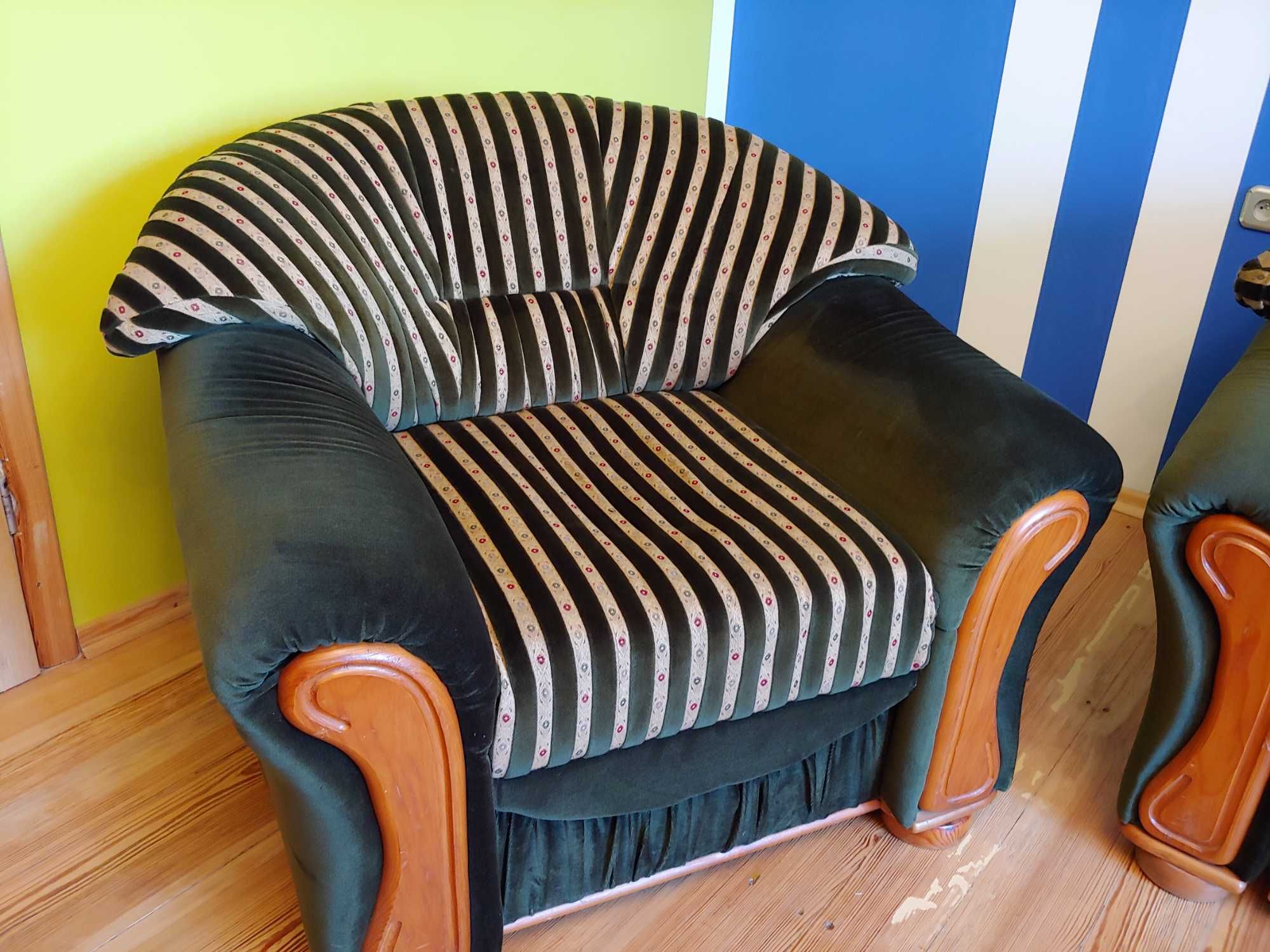 Meble salonowe, sofa i 2 fotele