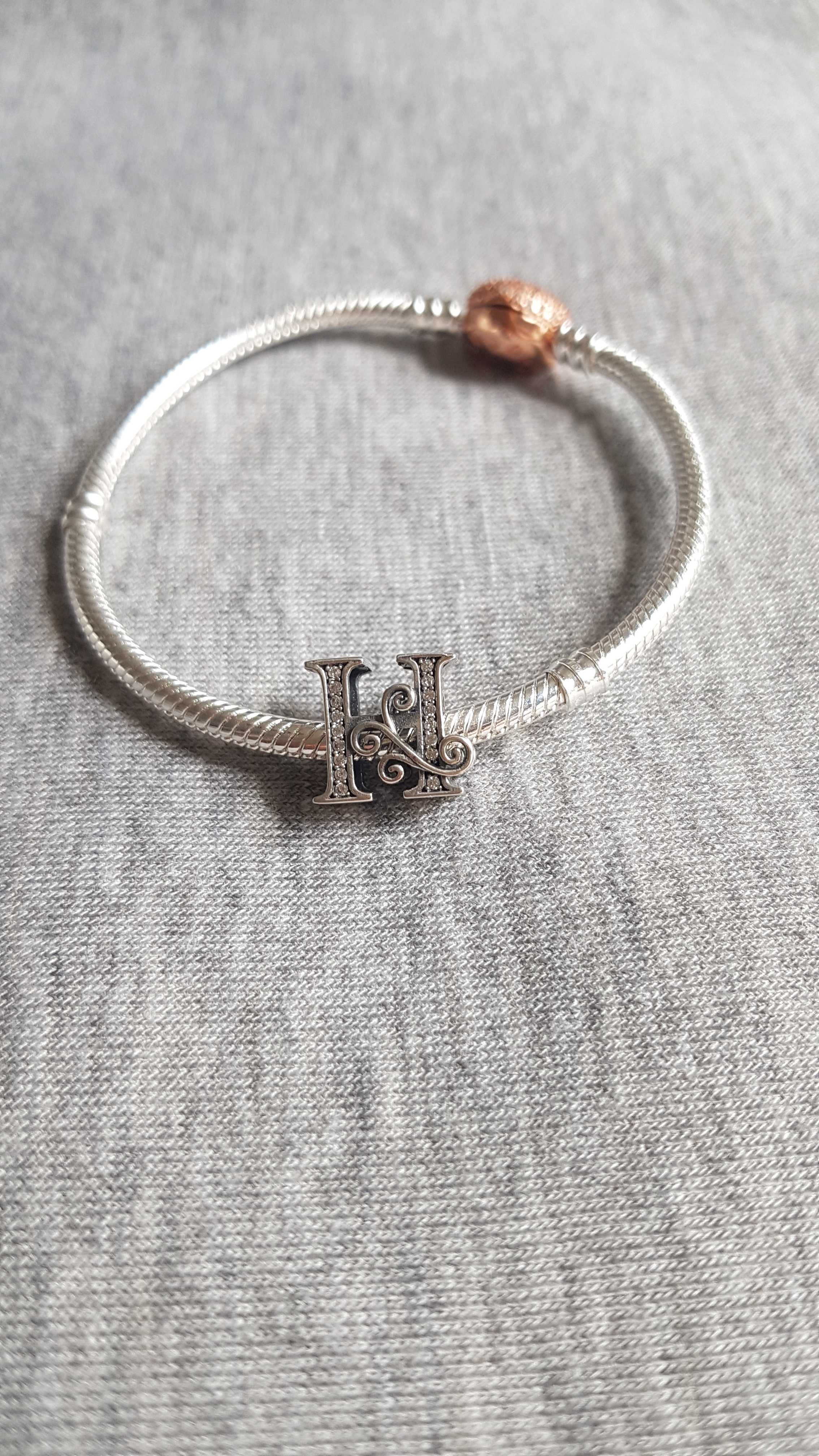 Charms Do Pandora Koralik ROŻNE WZORY Literki H/ I/ O/ P/ N/ S/ Z 925