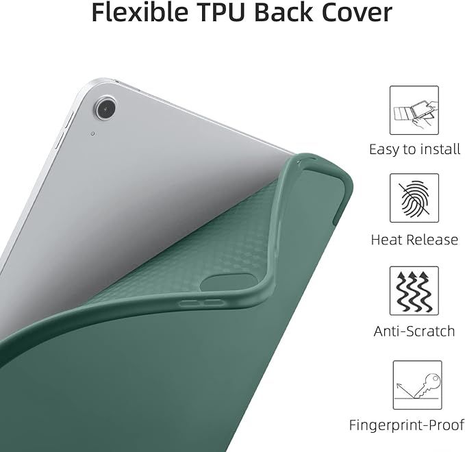 vobafe etui kompatybilne z ipad air 5 2022 ciemny zielony