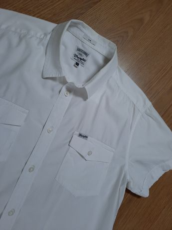 Koszula męska na krótki rękaw biała Wrangler