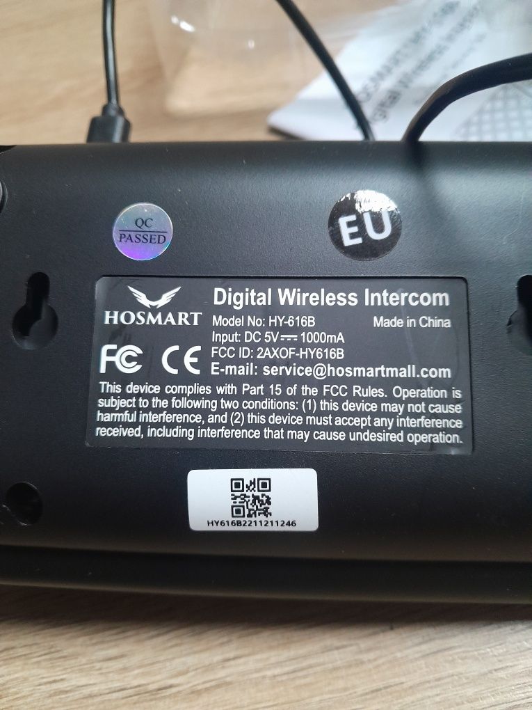 Hosmart bezprzewodowy intercom hy616b