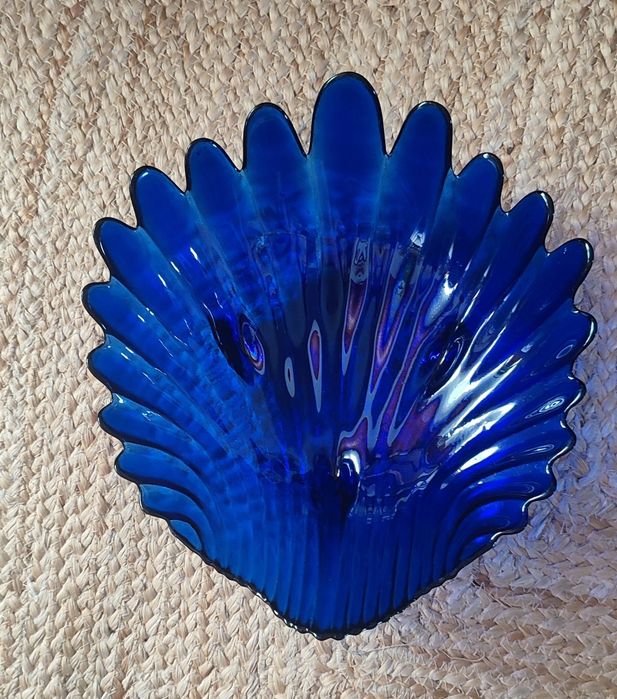 Taça grande tigela fruteira em vidro