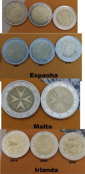 Moedas 2 euro para troca
