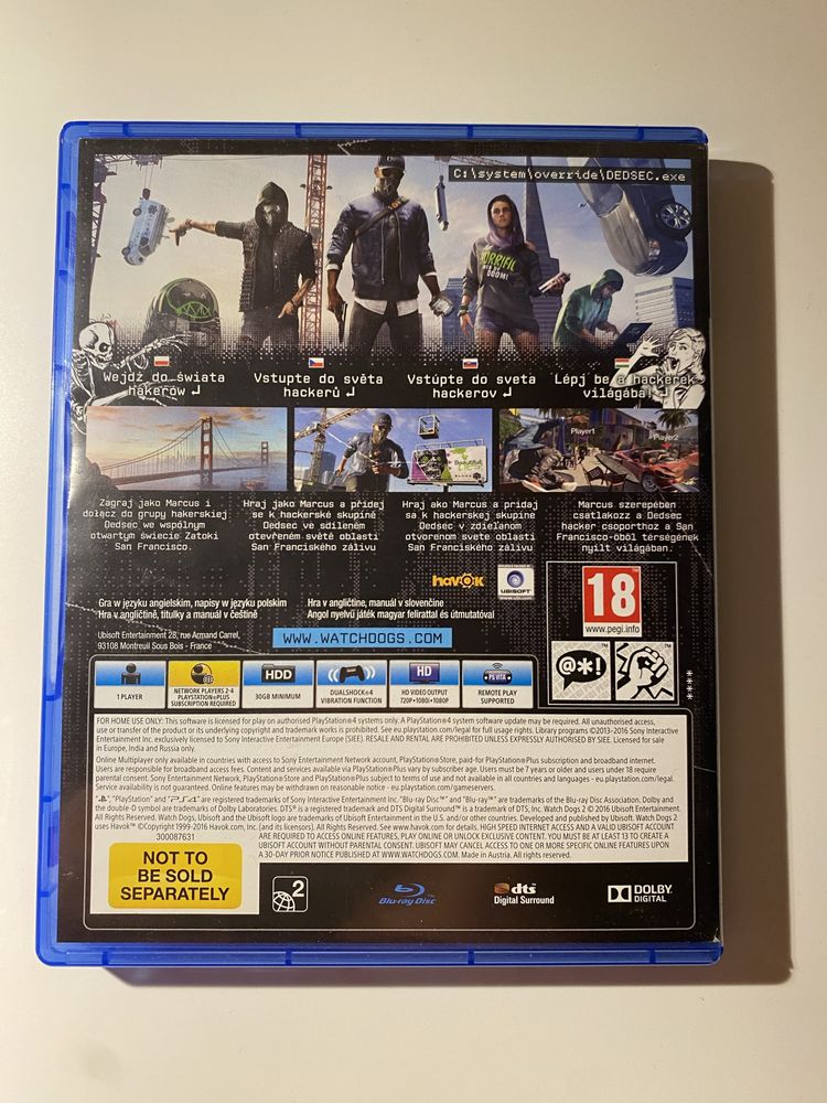 Watch Dogs 2 ps4 *Edycja Deluxe*