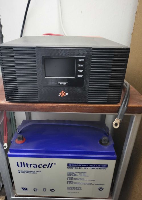 Комплект ДБЖ LogicPower LPM-PSW-1500VA (1050Вт) 12V і АкБ 12V 100 Ah