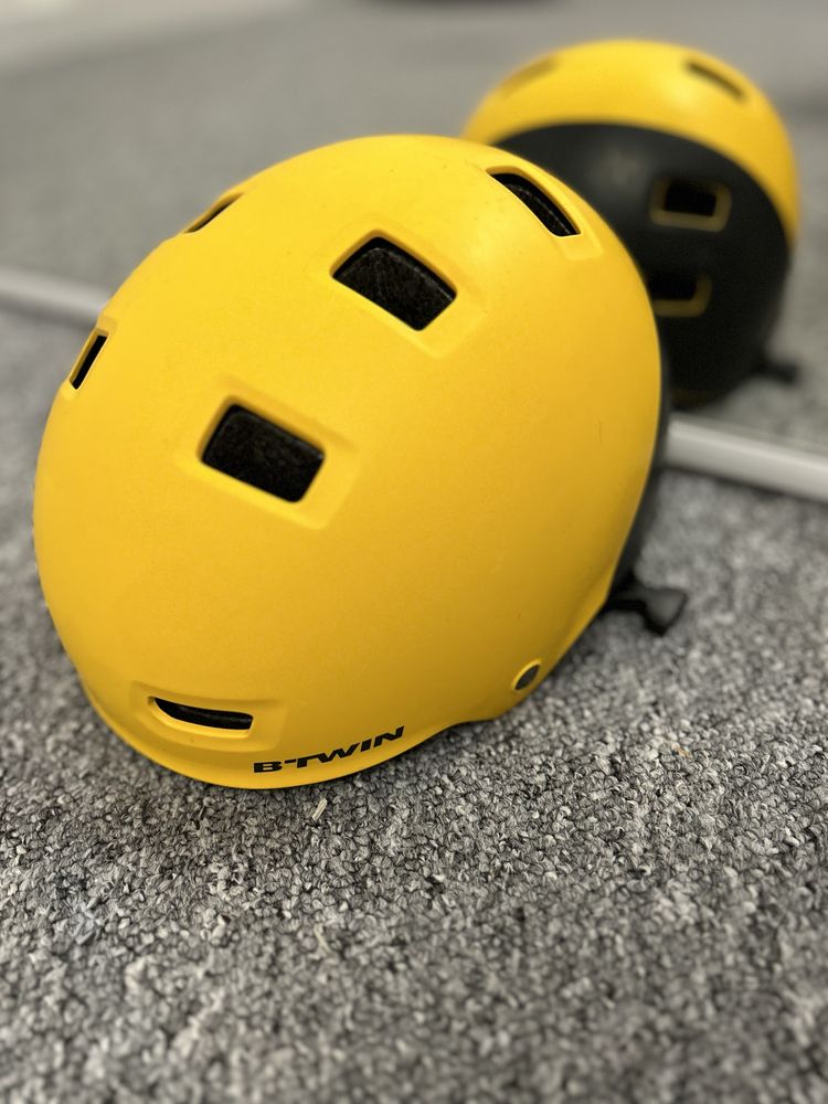 Kask Btwin XS żółty