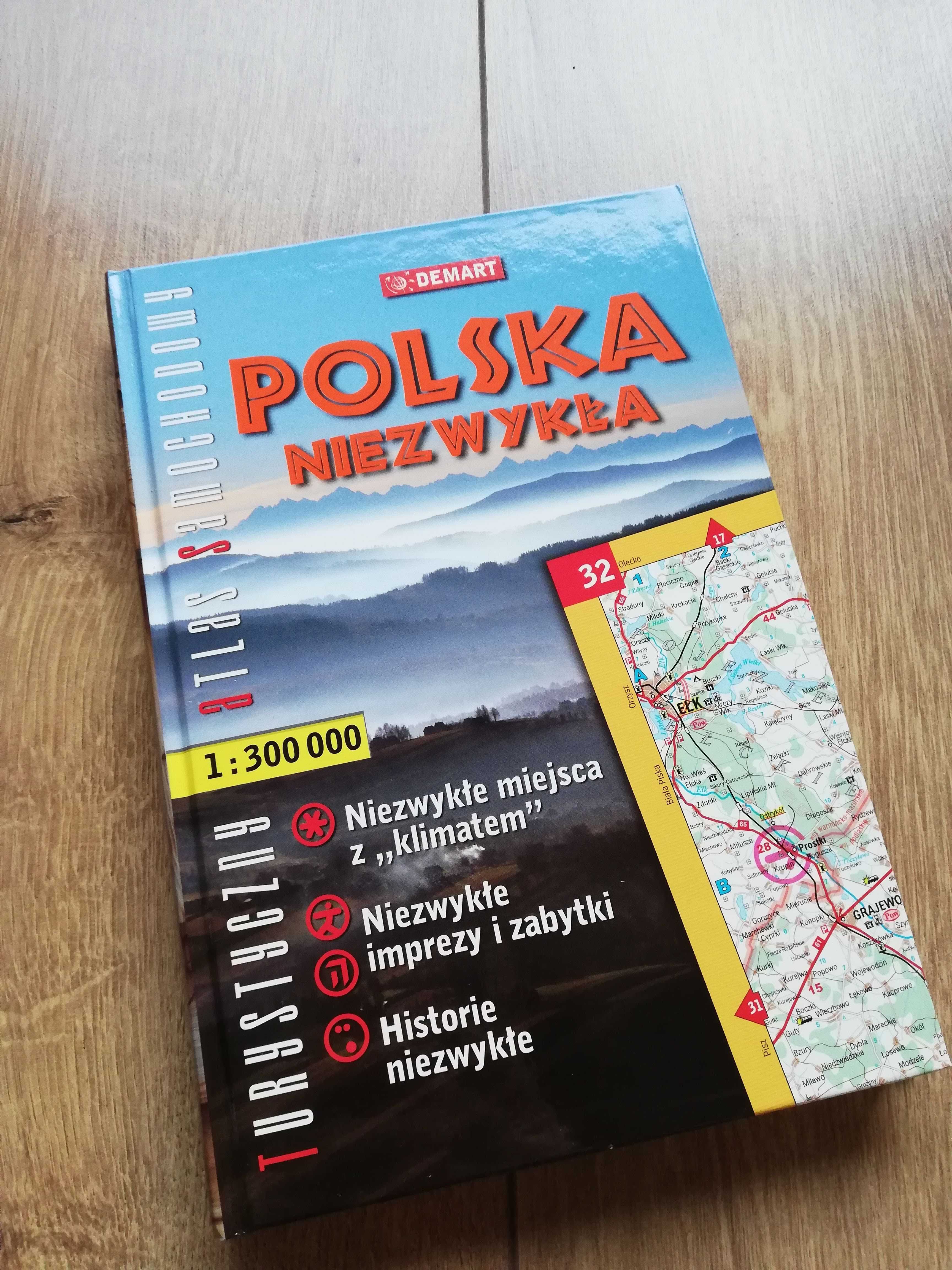 Mapa, atlas, przewodnik Polska niezwykła, jak nowa