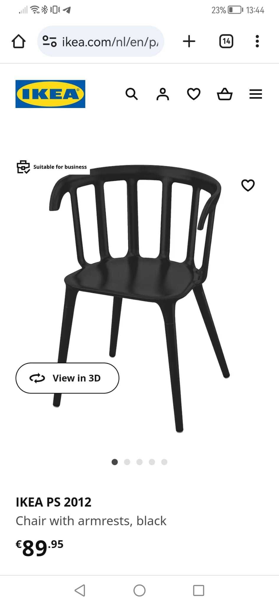 Cadeira de cor preto Ikea