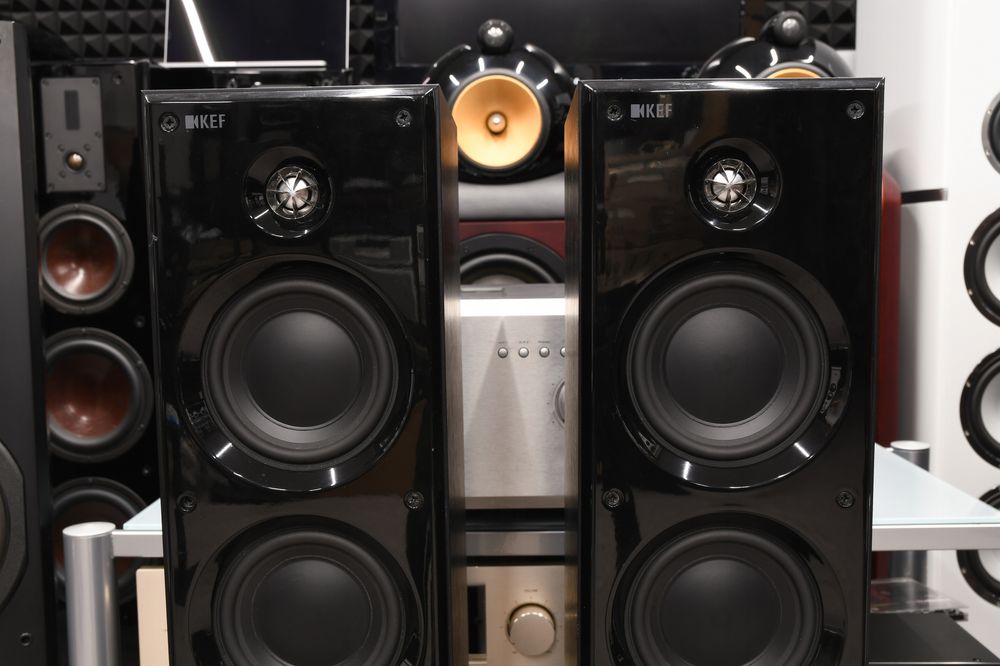 Kolumny podłogowe stereo KEF C7 Czarna para sprawna!