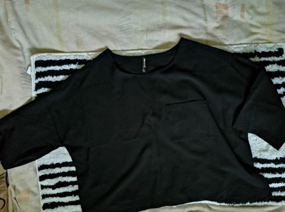 STRADIVARIUS nowa Prosta Bluzka koszula Strukturalny Materiał OVERSIZE