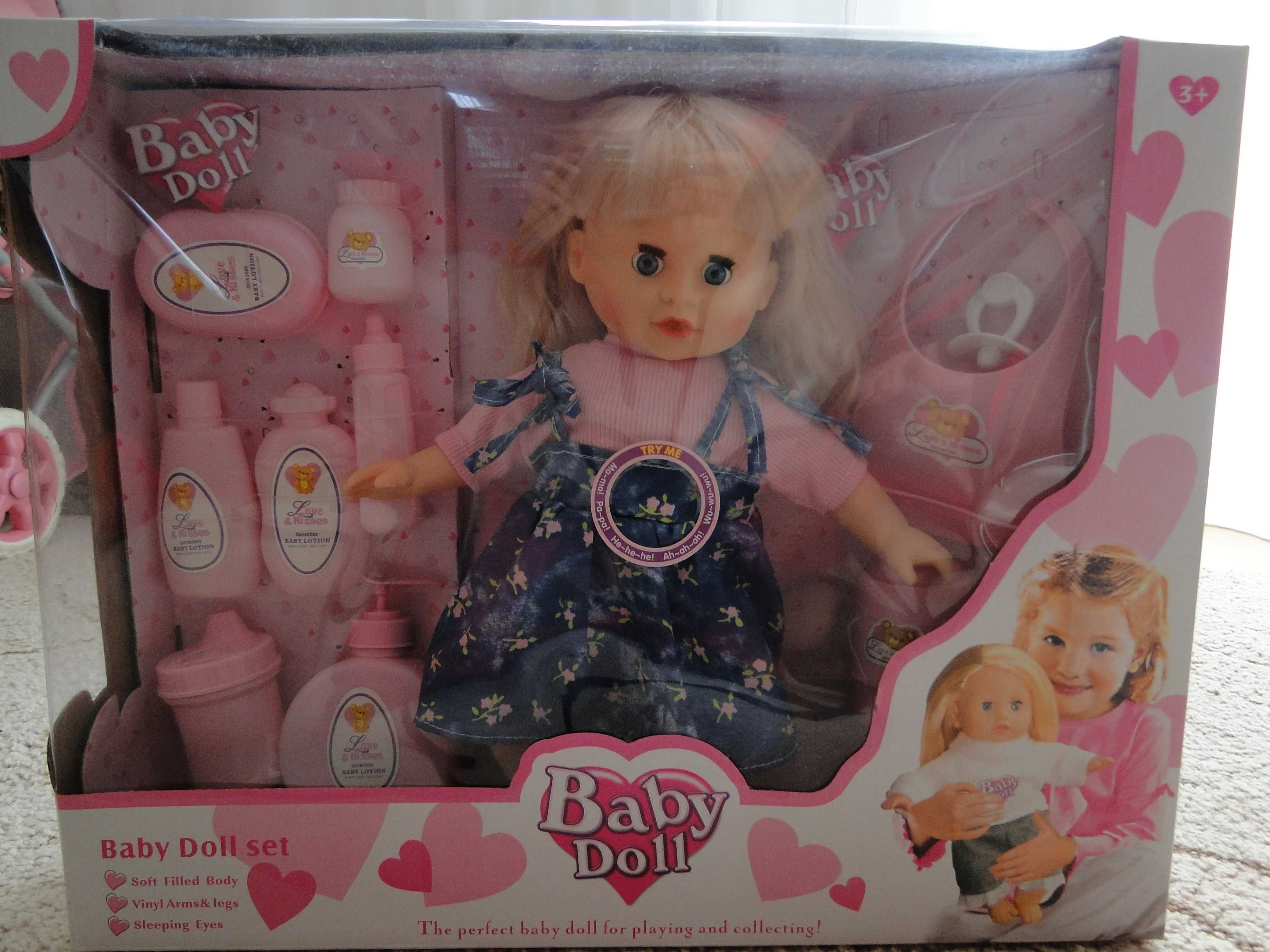 nowa lalka baby doll wydaje dźwięki płacze