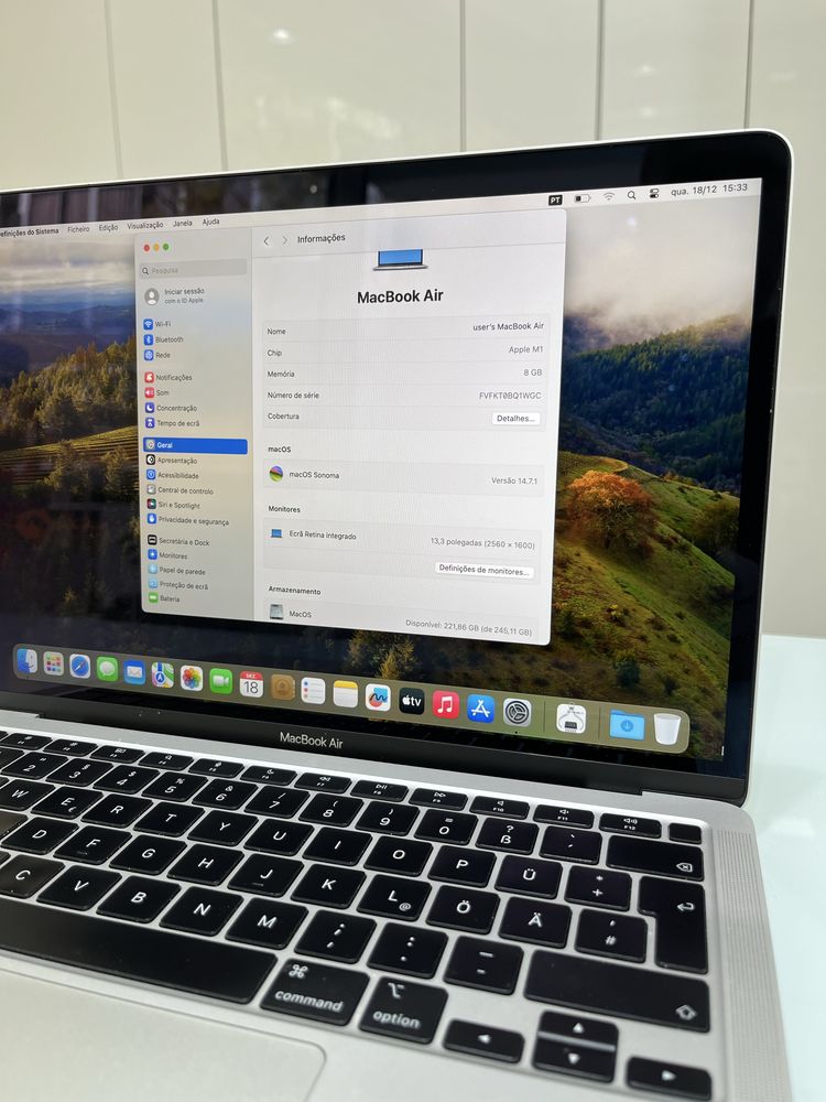 Macbook Air M1 8GB RAM 256GB SSD Com garantia, Visite a Loja