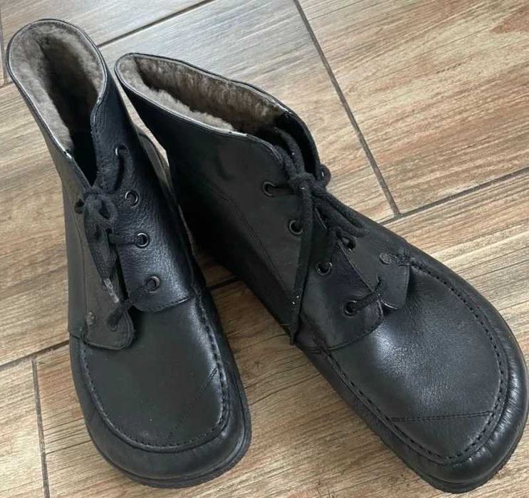 Skórzane buty zimowe