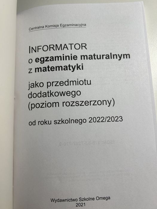 Informator do matematyki rozszerzonej