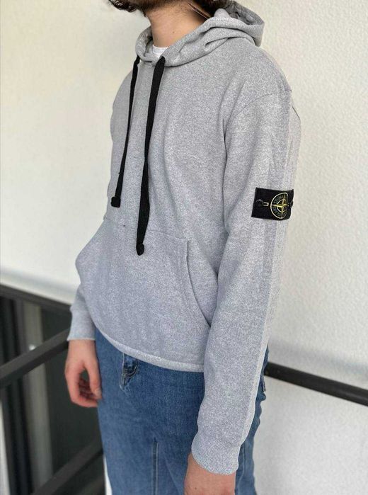 Stone Island | Сіре чоловіче Худі Стон Айленд