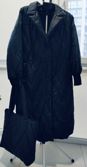 Комплект пальто та сумка шопер