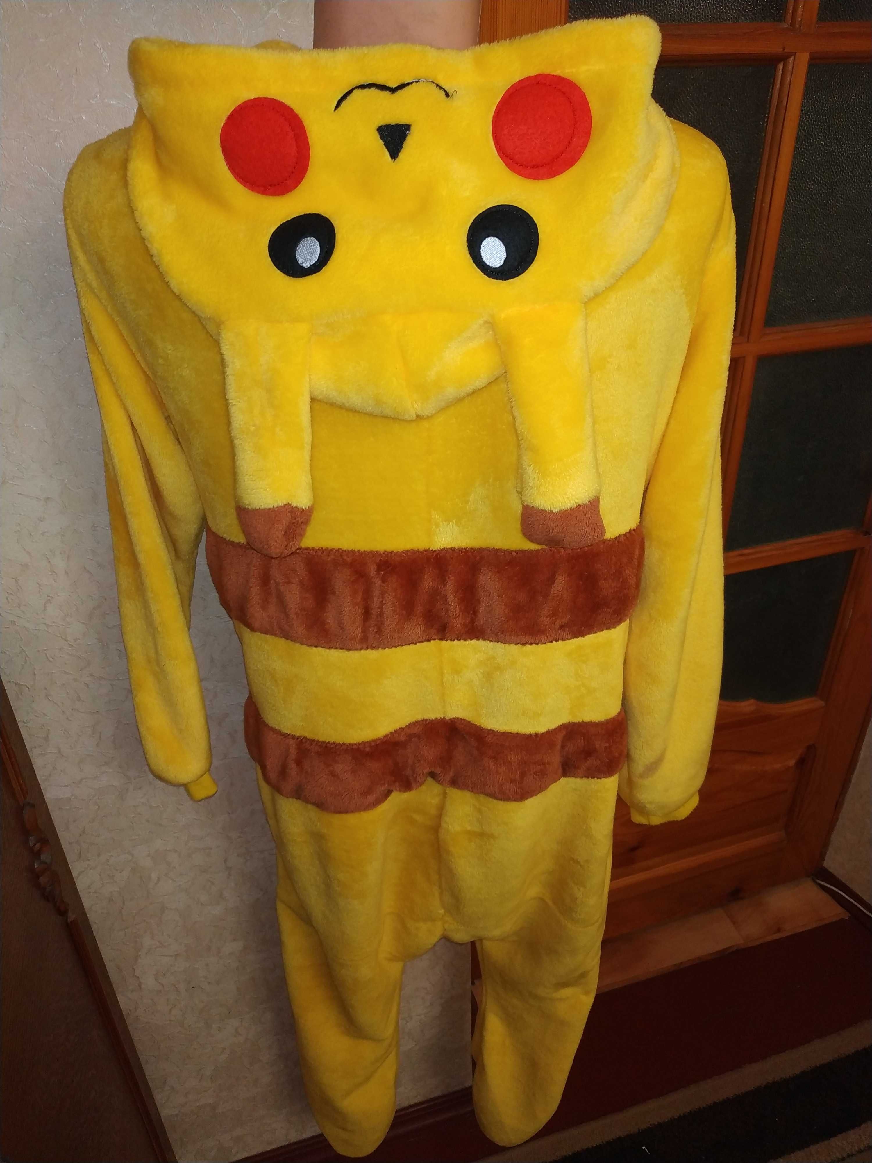 Детская пижама кигуруми покемон пикачу, размер М на рост 140-165 см