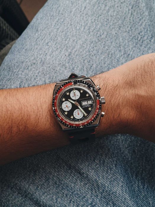 Cronógrafo Caunymatic Ref. 965090 Valjoux 7750