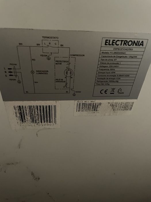 Arca frigorífica Eletronia