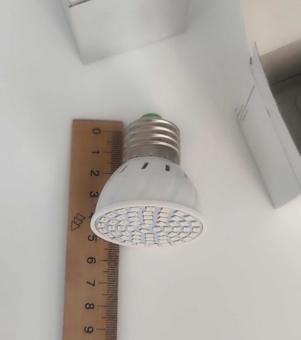 Led Лед лампа для рослин Лампочка e27 рожева full spectrum растений