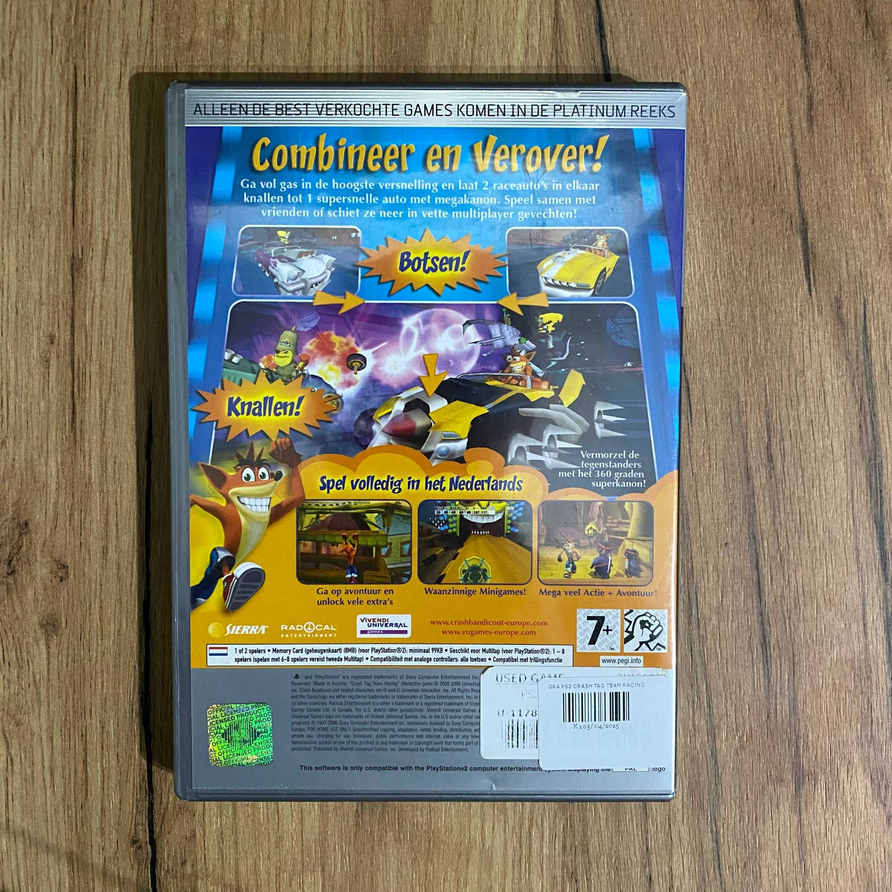 Gra PS2 Crash Tag Team Racing