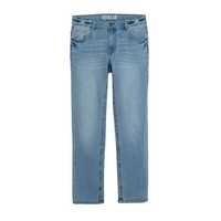spodnie jeansowe chłopięce, regular, denim z gumkami w środku roz. 164