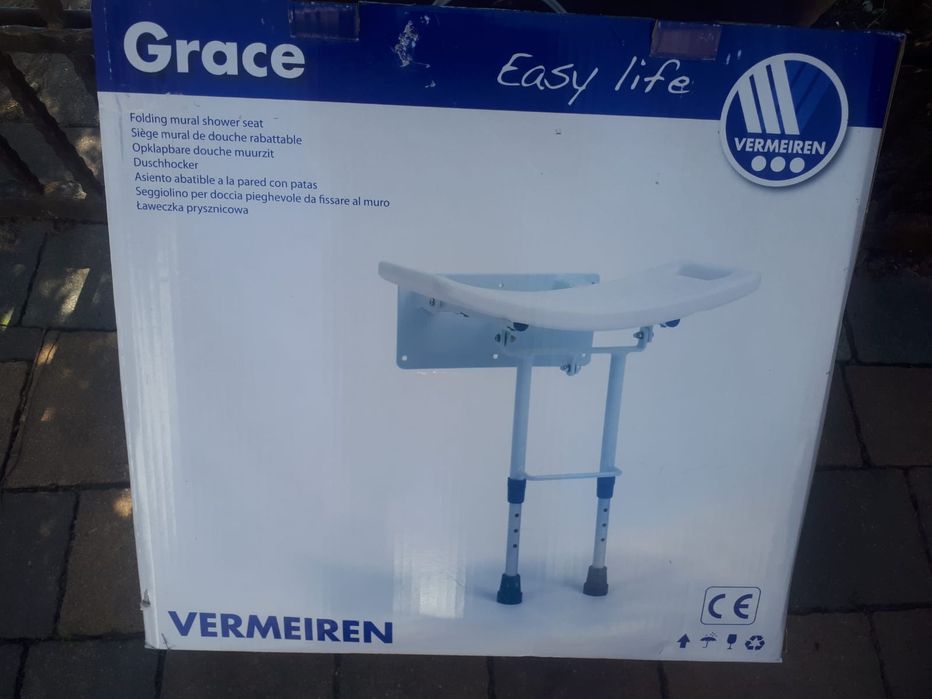Siedzisko prysznicowe składane dla seniora / taboret prysznicowy