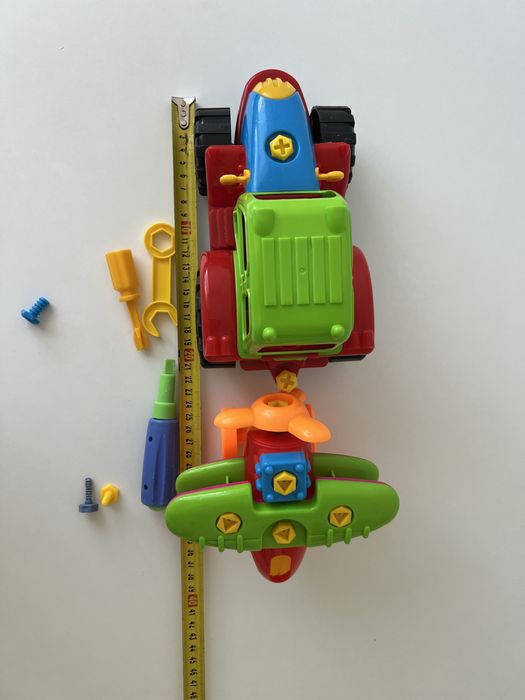 Конструктор трактор з викруктою літак іграшка розвиваюча інструменти