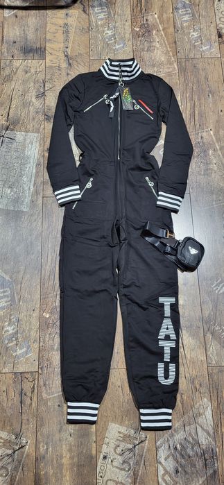 Świetny kombinezon Tatu bawełna premium unikat pasek nerka S