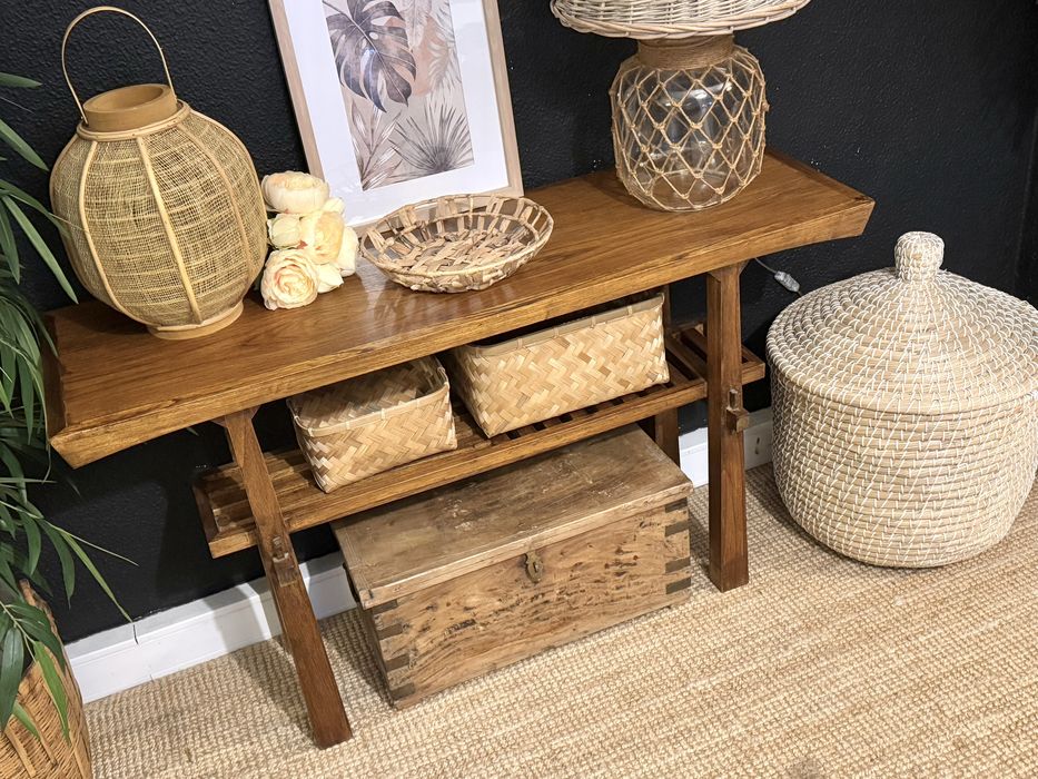 altar, aparador, consola, movel, entrada, olmo, oriental, rustico