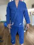 Kimono azul completo de artes marciais
