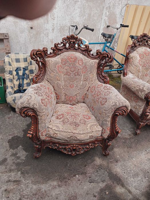 Meble Barokowe kanapa 3os.plus dwa fotele