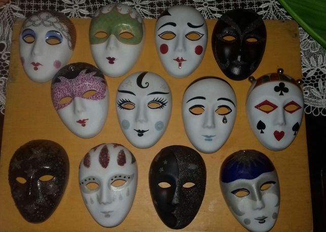 Máscaras de porcelana "Colecção Noites e Faustos de Veneza"