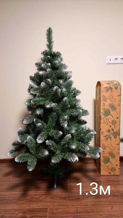 ТОП‼️ Ялинка штучна Королев з білими пагонами 1-3м, елка искусственная