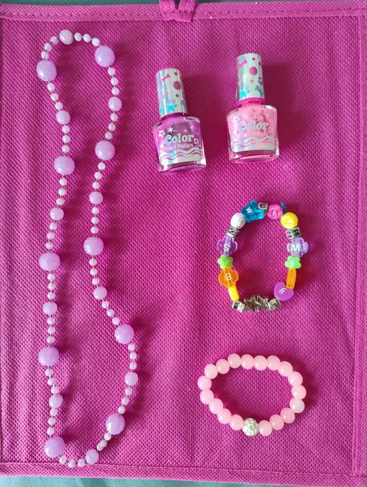 SUPER CENA Biżuteria bransoletki wisiorki ozdoby dla dziewczynki gumki