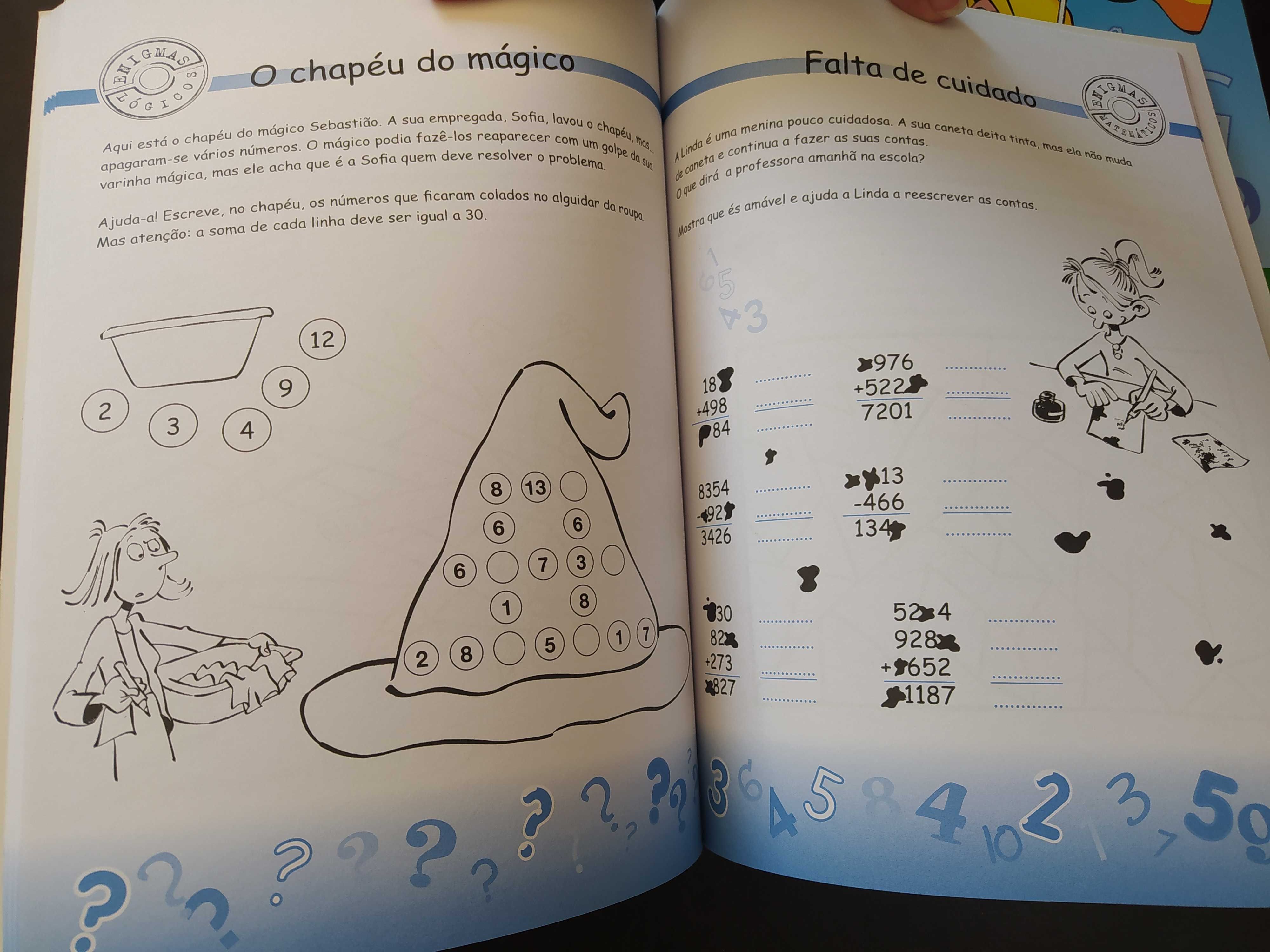 Livros com passatempos matemáticos - NOVO