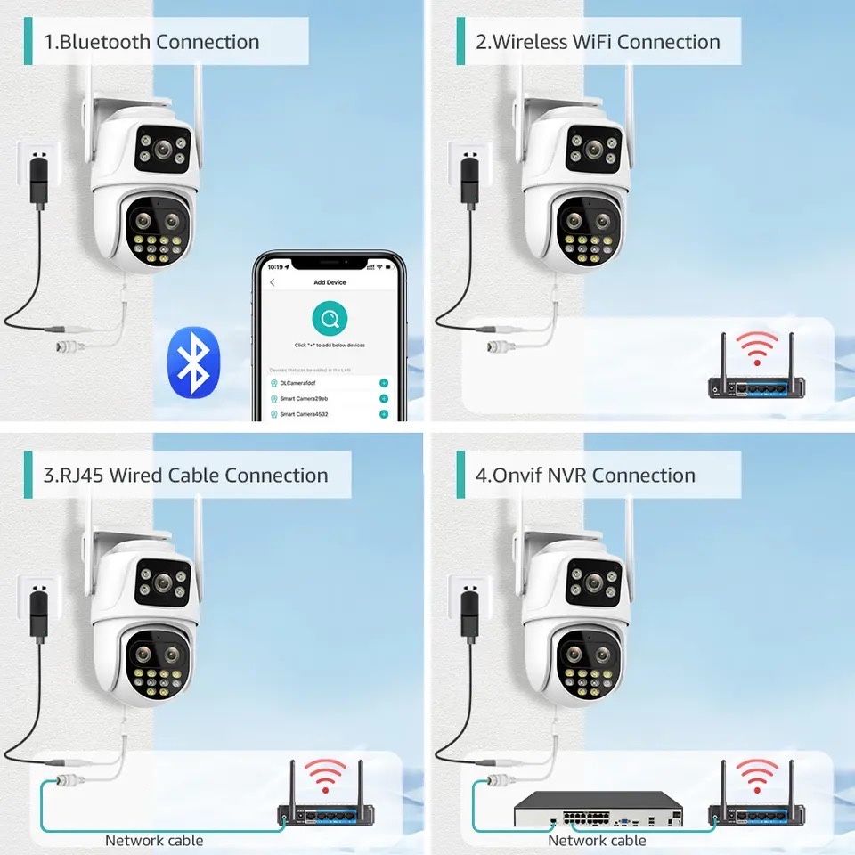 BOAVISION 12МР 8ZOOM ICsee ONVIF уличная поворотная Wi Fi камера