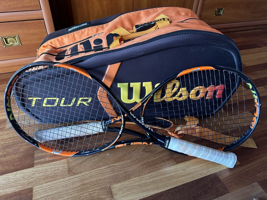 Zestaw tenisowy Wilson Burn 100 (300g) + torba Wilson TOUR