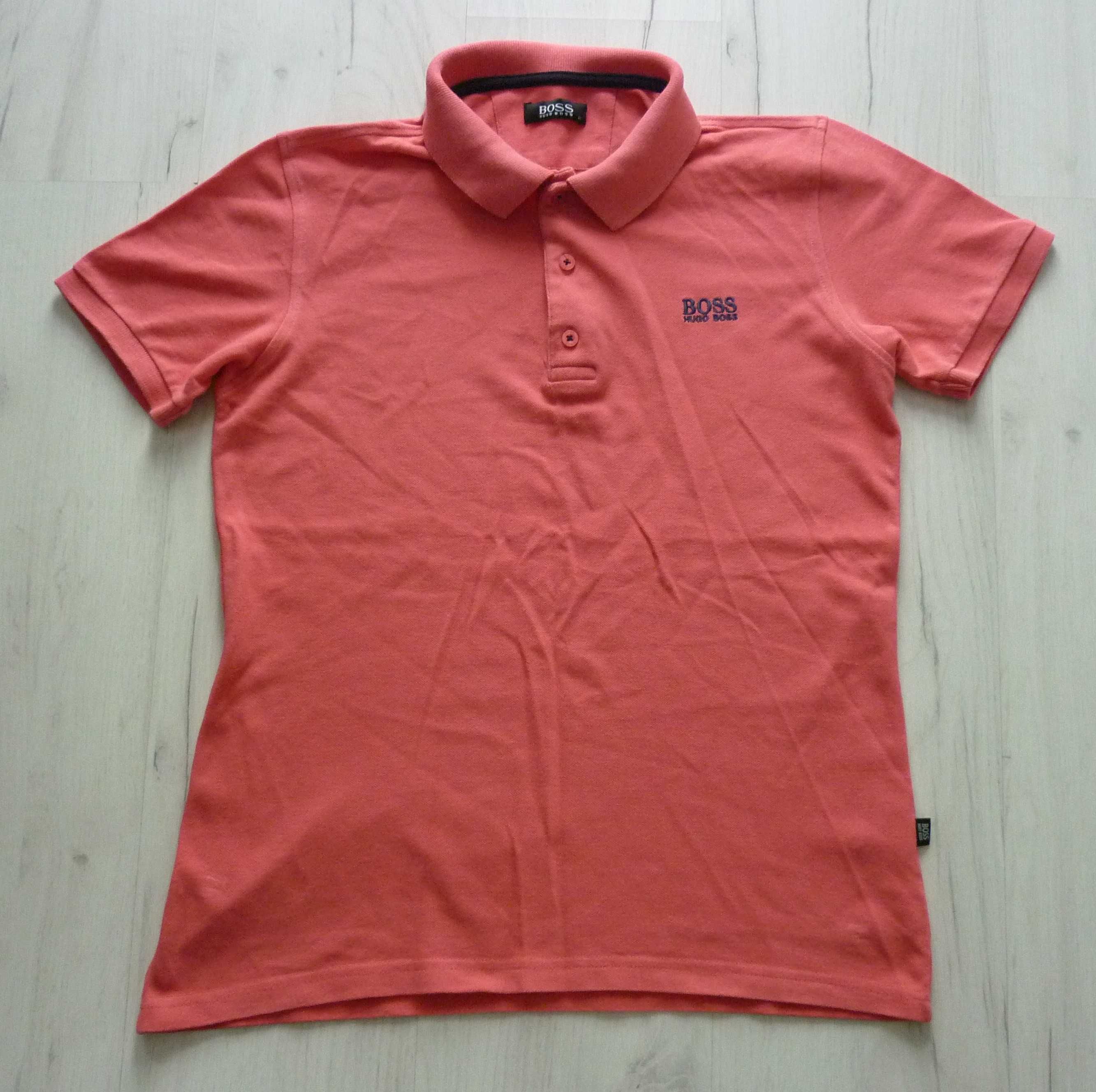 Piękna męska koszulka polo HUGO BOSS rozmiar M różowa wysyłka gratis!