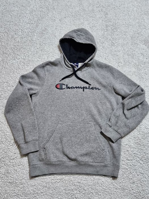 Худі Champion сірого кольору утеплене на флісі